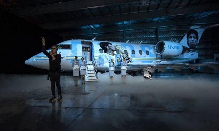 maradona airplane